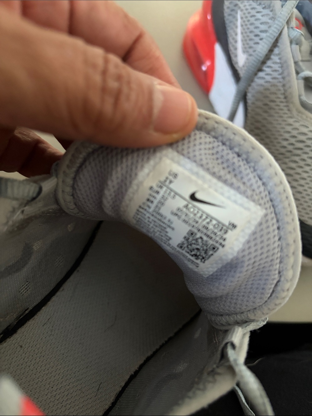 Nike Kids Grey and Red Air Max Sport Sneakers - Picture 7 of 9